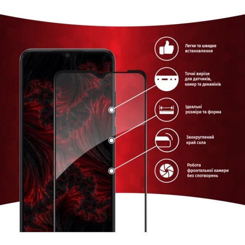 Аксессуар для смартфона Intaleo Tempered Glass Full Glue Black for Samsung A035 Galaxy A03: Тип защитное стекло