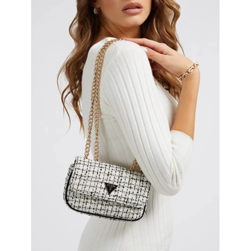 Жіноча сумка крос боді GUESS SPARK MICRO MINI чорно-біла (HWTZ8700780-BKW): Тип Сумки