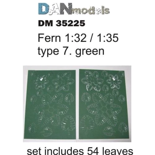 Листья папоротника DAN models Зеленые, набор №6 DAN35225