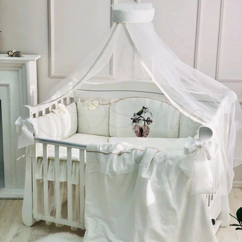 Комплект постельного белья Маленькая Соня Kolibri молочный, стандарт, 7 элементов (680944)