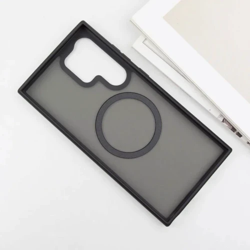 Чохол для телефона Mobile Case TPU+PC Металеві кнопки з MagSafe Colorful Black для Samsung S928 Galaxy S24 Ultra: Матеріал TPU (термополиуретан) и поликарбонат
