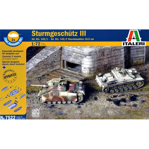 Модель Italeri САУ Sturmgeschutz III 2 шт. (IT7522)