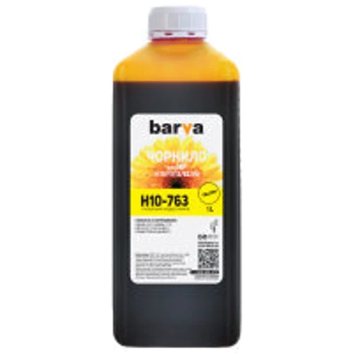 Чернила Barva HP 10/13/82/88, 1л, Yellow (H10-763)