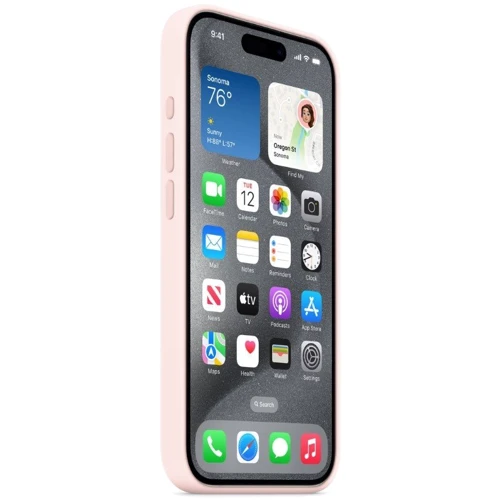 Чохол для iPhone Apple for iPhone 15 Pro Silicone Case with MagSafe Light Pink (MT1F3) : Колір розовый