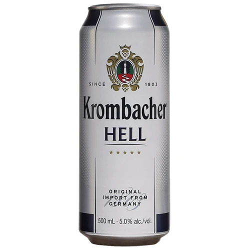 Подарунковий набір пива Krombacher Weizen 5.3% 2х0.5 л + Krombacher Hell 5% 2х0.5 л + термосумка (4008287011784): Міцність 5
