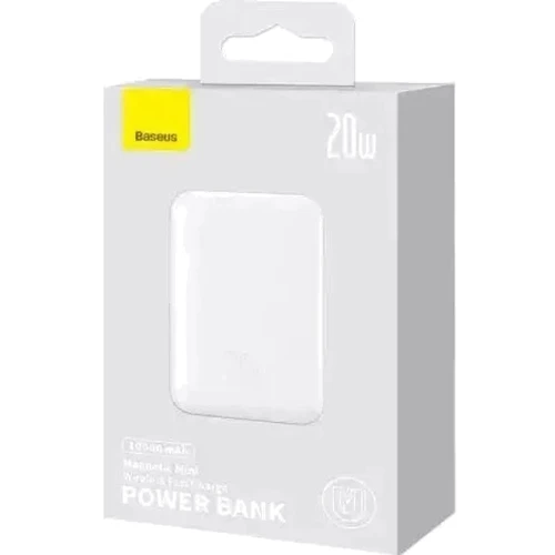 Внешний аккумулятор Baseus Power Bank 10000mAh Mini Magnetic Wireless 20W White (PPCX070002): Выходное напряжение, В 12
