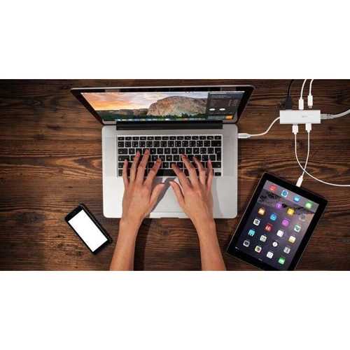 Адаптер Macally Adapter USB-C to 2xUSB+USB-C+4K HDMI+RJ45 (UCDOCK ) фото 7