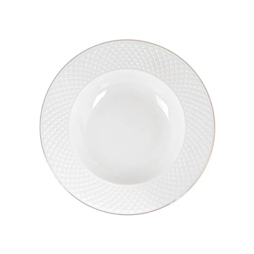 Тарілка супова Lefard Brilliant Gold із золотою окантовкою 21.5см (949-001-6)