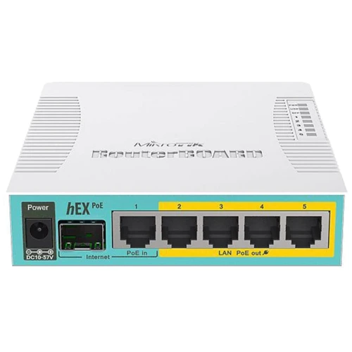 Маршрутизатор Wi-Fi Mikrotik hEX PoE (RB960PGS)