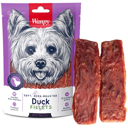 Лакомство для собак Wanpy Soft Duck Fillets филе туки мягкое 100 г