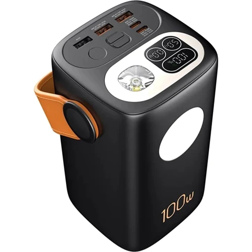 Зовнішній акумулятор Wesdar Power Bank 60000mAh 100W Black (S1108)