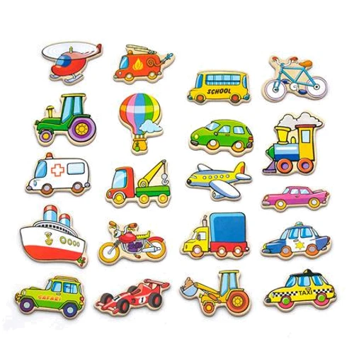 Набір магнітів Viga Toys Транспорт 20 шт (58924N)