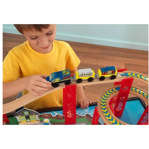 Залізниця KidKraft Airport Express Train Set and Table - Espresso (17976) фото 3