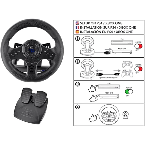 Аксесуар для приставки Subsonic SuperDrive Universal Driving Wheel SV 450 (PS4/Xbox/PC/Switch) фото 3