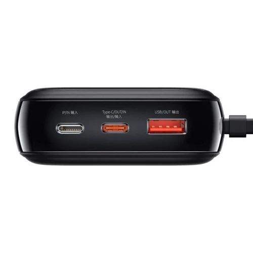 Внешний аккумулятор Baseus Power Bank 20000mAh with Lightning Cable Q Pow Display 20W Black (PPQD-H01): Количество USB 3