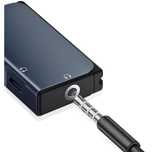 Адаптер WIWU Adapter LT02Pro USB-C to 2xUSB-C+3.5mm Grey: Цвет серый