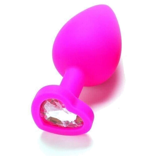 Комплект силіконових анальних пробок з кристалом SKN-KSIL-07 (S, M, L)