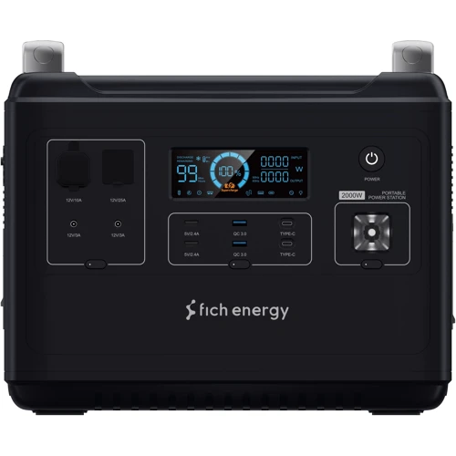 Зарядна станція Fich Energy F2000 1997Wh 2000W Portable Power Station ﻿LiFeP04: Кількість розеток 220V 3