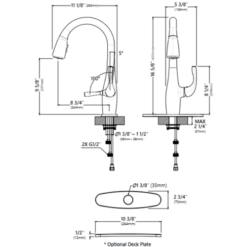 Смеситель для кухонной мойки Kraus KPF-1670MB