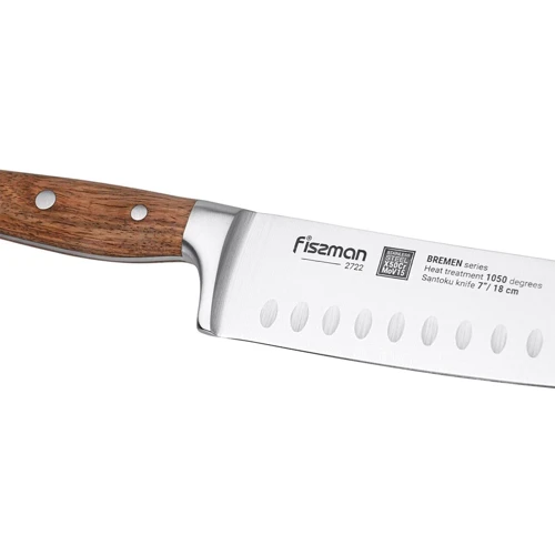 Нож сантоку Fissman Bremen 18 см (2722): Лезвие Нержавеющая сталь