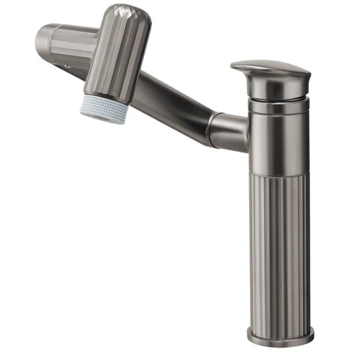 Смеситель для раковины Lefton 360° Rotatable Single-Hole Bathroom Faucet-BF2208 Brushed Nickel: Назначение Для раковины