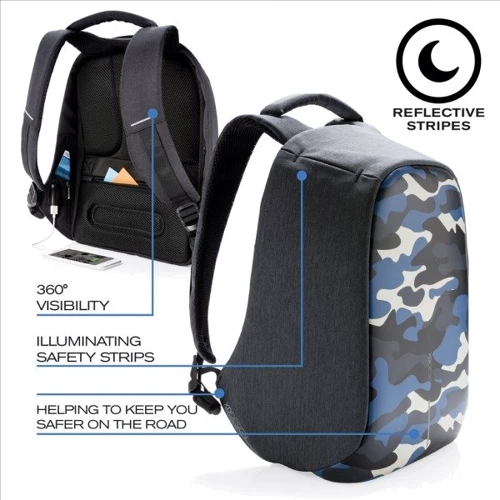 Рюкзак антивор XD Design Bobby Compact 14" Camouflage Blue синий (P705.655) фото 9