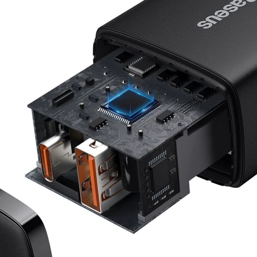 Зарядное устройство Baseus Wall Charger USB+USB-C 20W Black (CCXJ-B01): Сила тока 2.4А и более