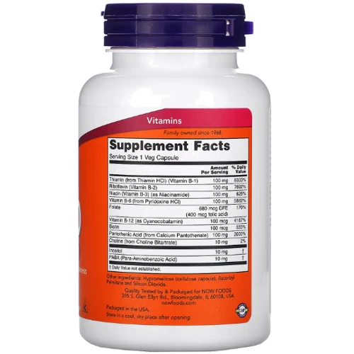 NOW Foods Vitamin B-100 100 caps: Тип Витамин B