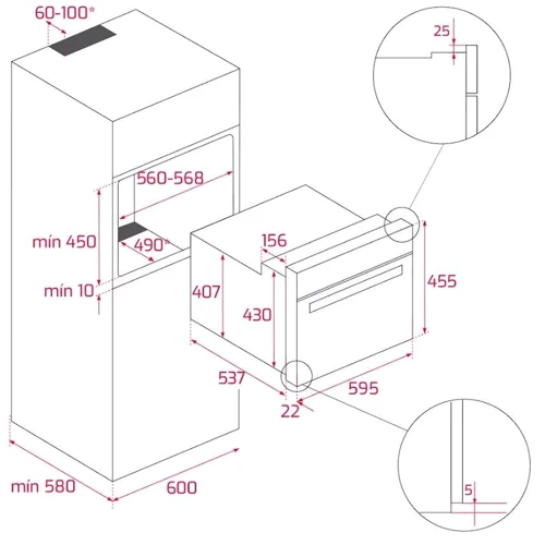 Духова шафа електрична Teka HLC 844 С WH (40587612): Клас енергоспоживання A+