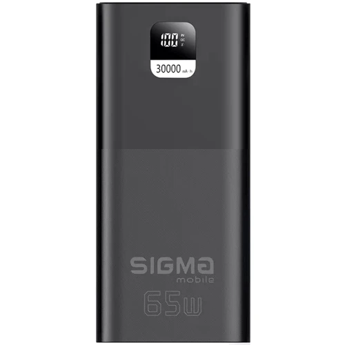 Внешний аккумулятор Sigma Power Bank 30000mAh mobile X-power 65W Black (SI30A6QLX): Емкость батареи, мАч 30000