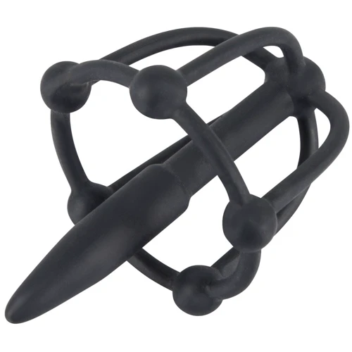 Уретральна вставка з клітинкою для голівки Orion Penis Plug With Glans Cage