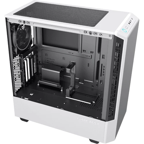Корпус GameMax T802 Panda White: Матеріал передній панелі пластик