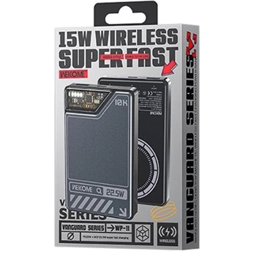 Зовнішній акумулятор WK Wekome Power Bank 10000mAh Vanguard Series Magnetic Wireless 15W Tarnish (WP-11): Кількість USB 2