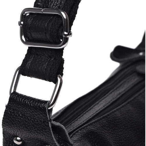 Женская сумка через плечо Keizer черная (K1818-black): Фактура Матовая, Зернистая