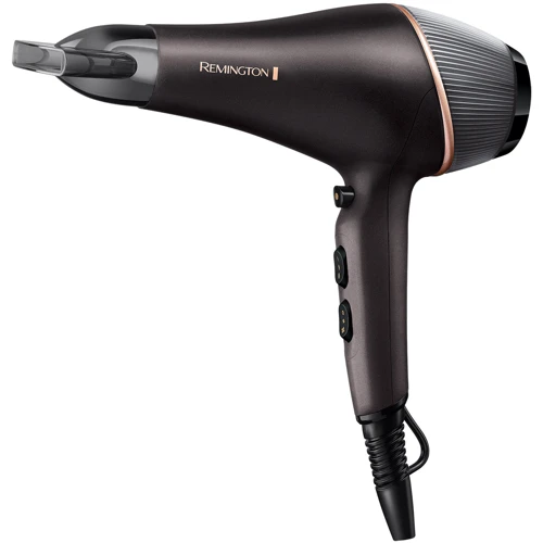 Фен Remington AC5700 Copper Radiance: Дополнительные параметры Мощные, Диффузор, Концентратор, Ионизация, Петля для подвешивания