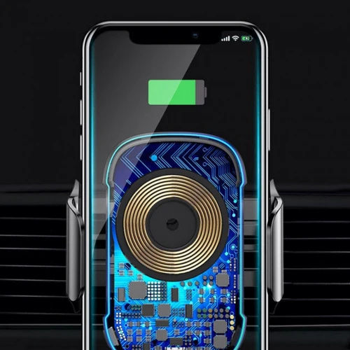 Держатель Baseus Car Holder Wireless Charger Light Electric 15W Black (WXHW03-01) фото 13