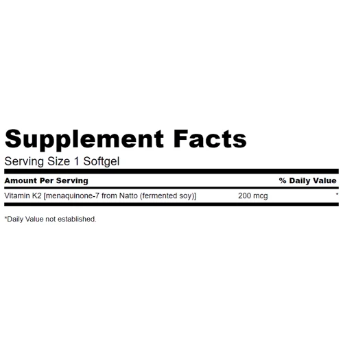 Swanson, Real Food Vitamin K-2 - Maximum Strength 200 mcg 30 sgels (SWA-02906): Форма выпуска Капсулы