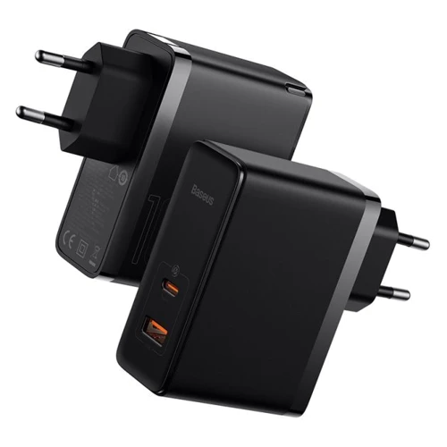 Зарядное устройство Baseus Wall Charger GaN5 Pro USB+USB-C 100W Black with USB-C Сable (CCGP090201): Кабель в комплекте USB-C