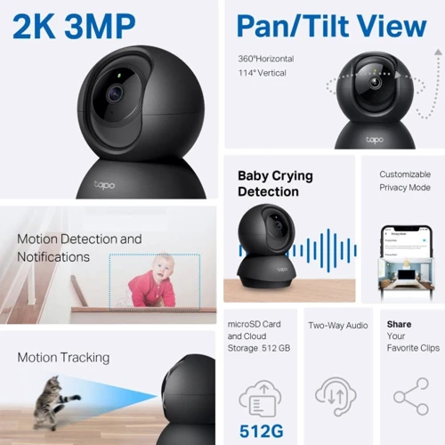 IP-камера видеонаблюдения TP-Link Tapo C211: Тип корпуса Корпусная