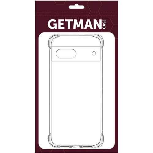 Чехол для телефонов TPU Case GETMAN Ease logo Full Camera Transparent for Google Pixel 7: Материал TPU (термополиуретан)
