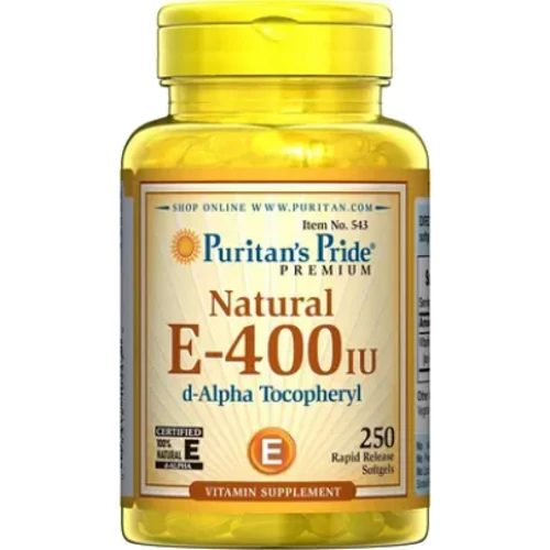 Puritan's Pride Vitamin E 400 МЕ 100% натуральный 250 капсул