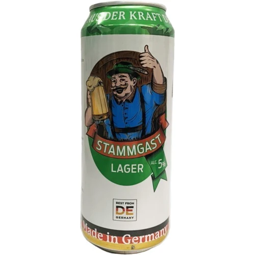 Пиво светлое Stammgast Lager ж/б 5% 0.5л (PLK4022411030847)
