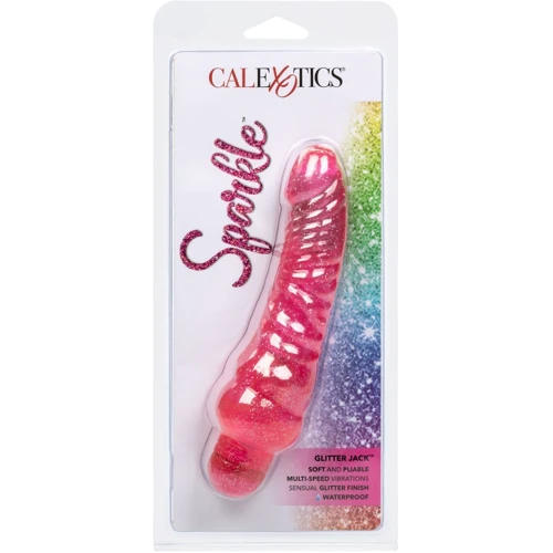Мультискоростной вибратор CalExotics Sparkle Glitter Jack, 14,5х3,75 см