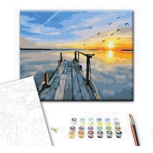 Картина за номерами Brushme Захід сонця біля пристані 40x50 см (BS23810): Виробник Brushme