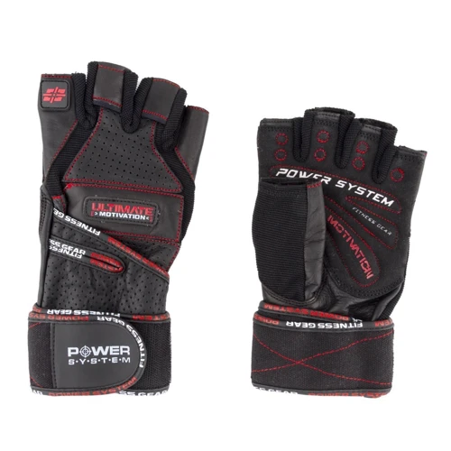 Перчатка для фитнеса Power System Ultimate Motivation PS-2810 Black Red Line XL (PS_2810_XL_Black/Red): Назначение Для бодибилдинга, Для фитнеса