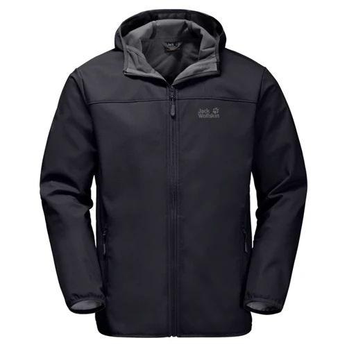 Толстовка Jack Wolfskin Northern Point 1304001-6000 50 черная на молнии с капюшоном