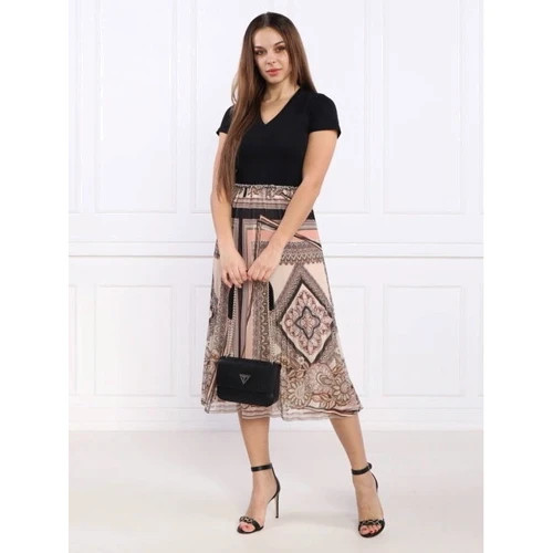 Женская сумка кросс боди GUESS ECO ELEMENTS CNVRTBL XBDY FLAP черная (HWEVG876721-BLA): Пол Женский