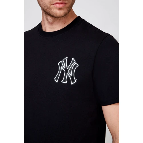 Футболка 47 Brand MLB New York Yankees (546559JK-FS) S чорна з принтом: Склад Полиэстер, Хлопок