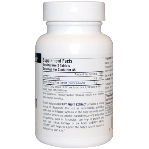 Source Naturals Cherry Fruit Extract, 500 mg, 90 Tab: Вид ферментні