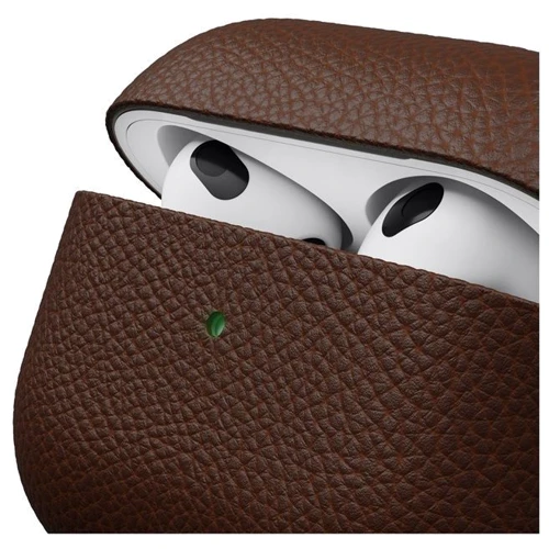 Чехол KeyBudz Artisan Series Leather Natural Brown (AP3_S3_NBN) for Apple AirPods 3 фото 5